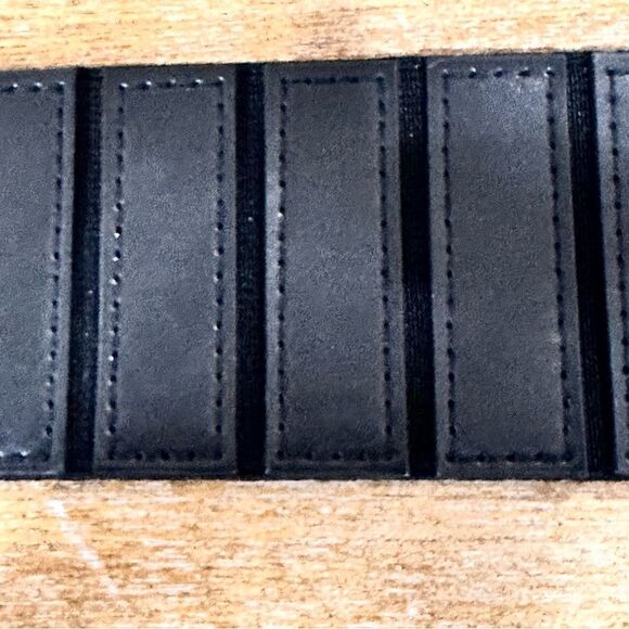 *Two Women's Belts - Grey Wool and Black Vegan Leather* S/M - Picture 9 of 10